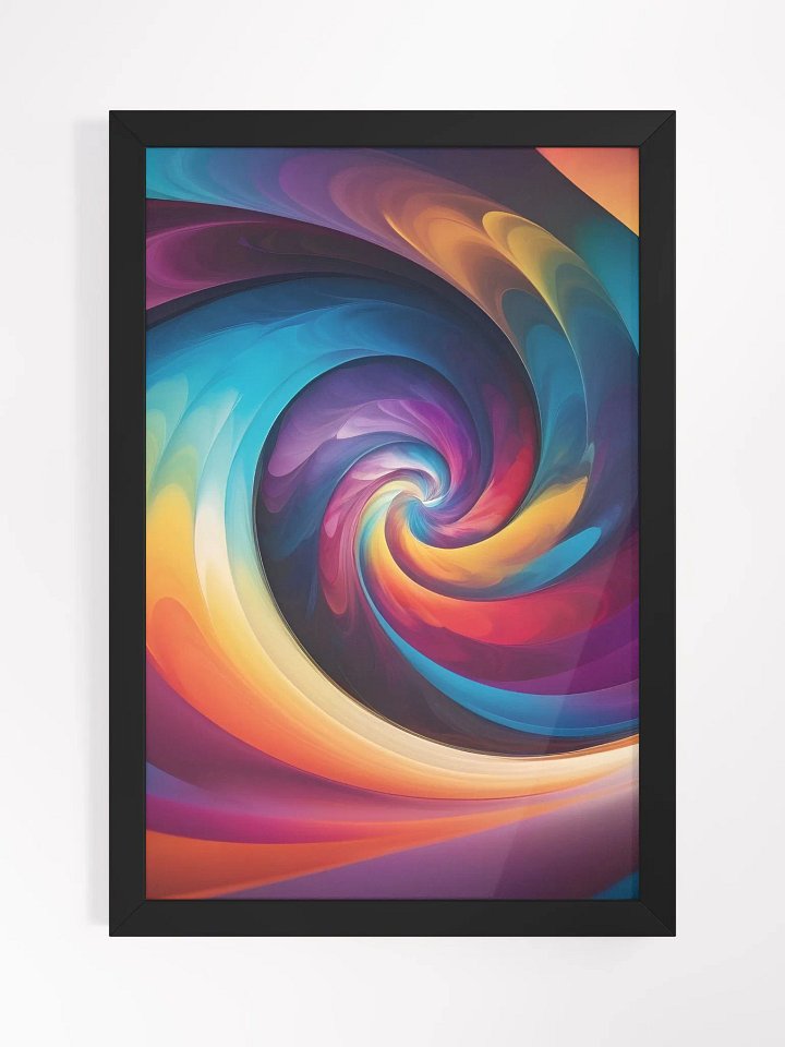 The Psychedelic Rainbow Spiral Framed Poster product image (3)