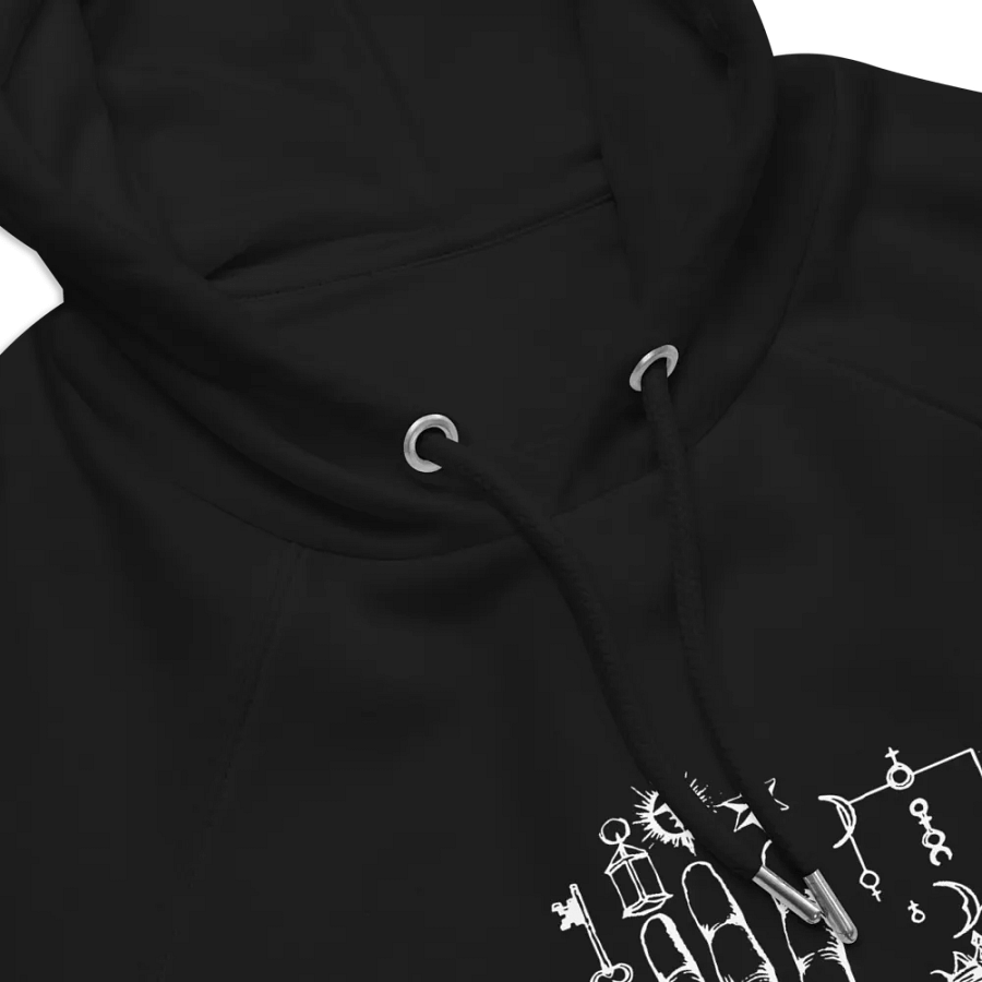 [Hand of Mysteries 3 - White] - Unisex Eco Raglan Hoodie product image (7)