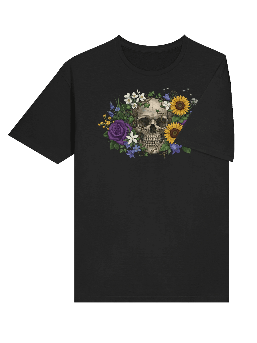 Memento Mori Floral Skull T-Shirt product image (7)