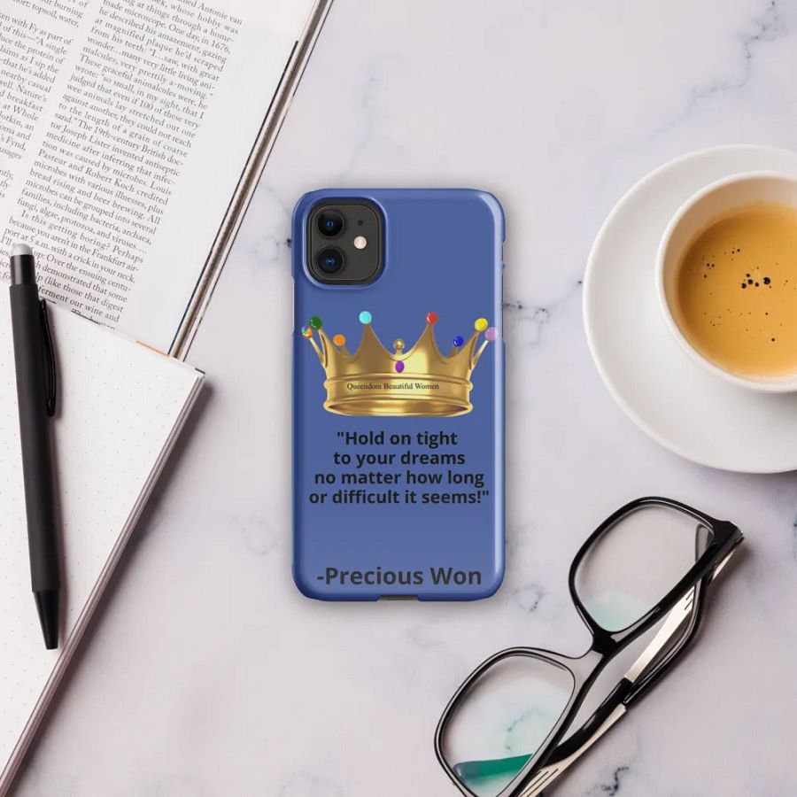 Queendom Beautiful Women iPhone® Snap Case (Blue-Tanzanite) product image (3)