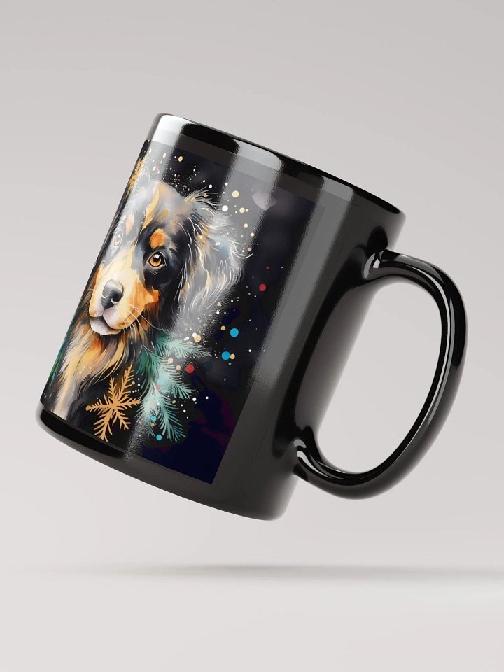 Holiday Dog Dreams Black Glossy Mug product image (2)