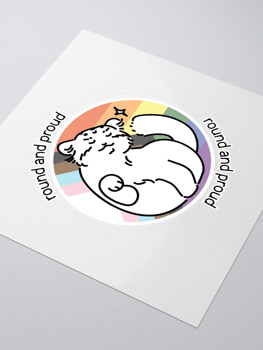 Round and Proud Manul - Pride Flag Pastels Version - Sticker product image (9)