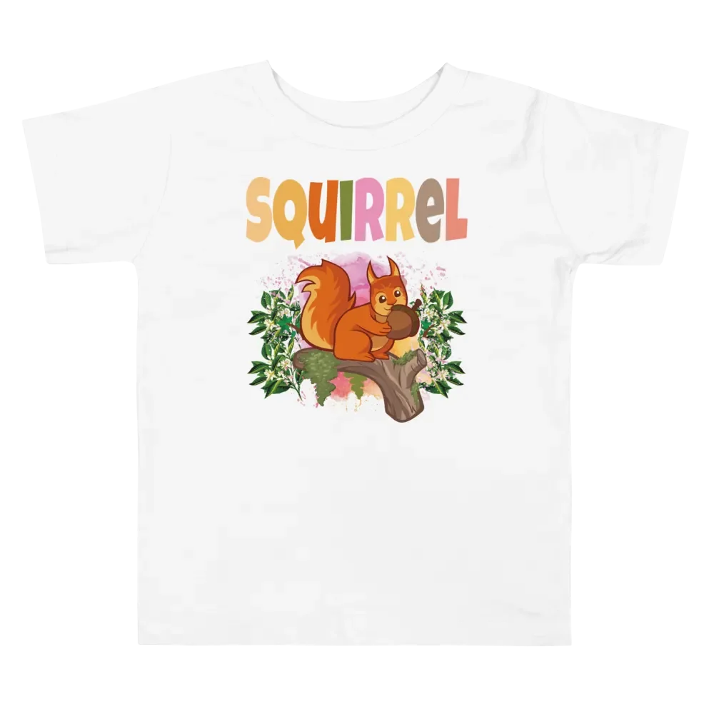 Squirrel Colorful Funny Cute Bella +Canvas Toddler T-Shirt – Funny Shirt, Best Gift for Kids product image (6)