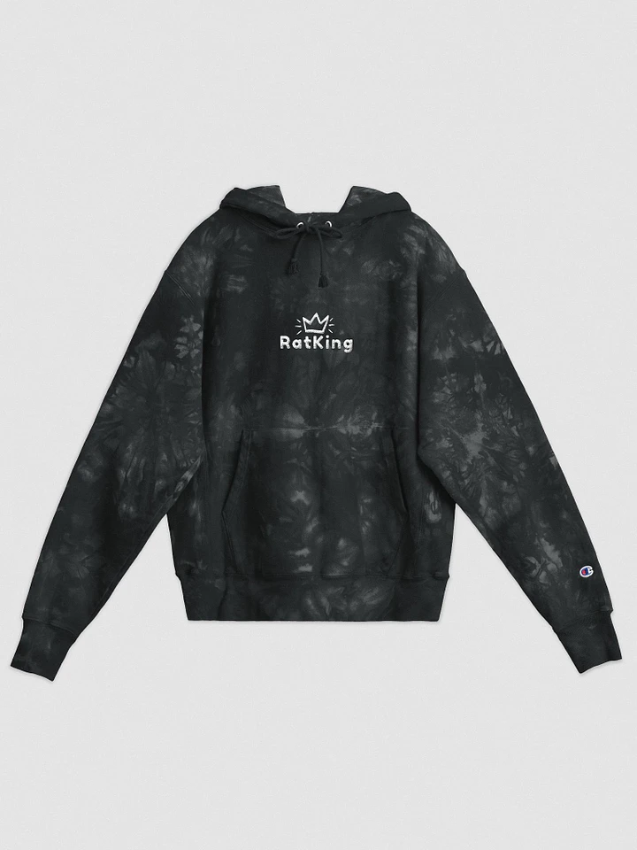 Black RatKing tie-dye embroidered hoodie product image (1)