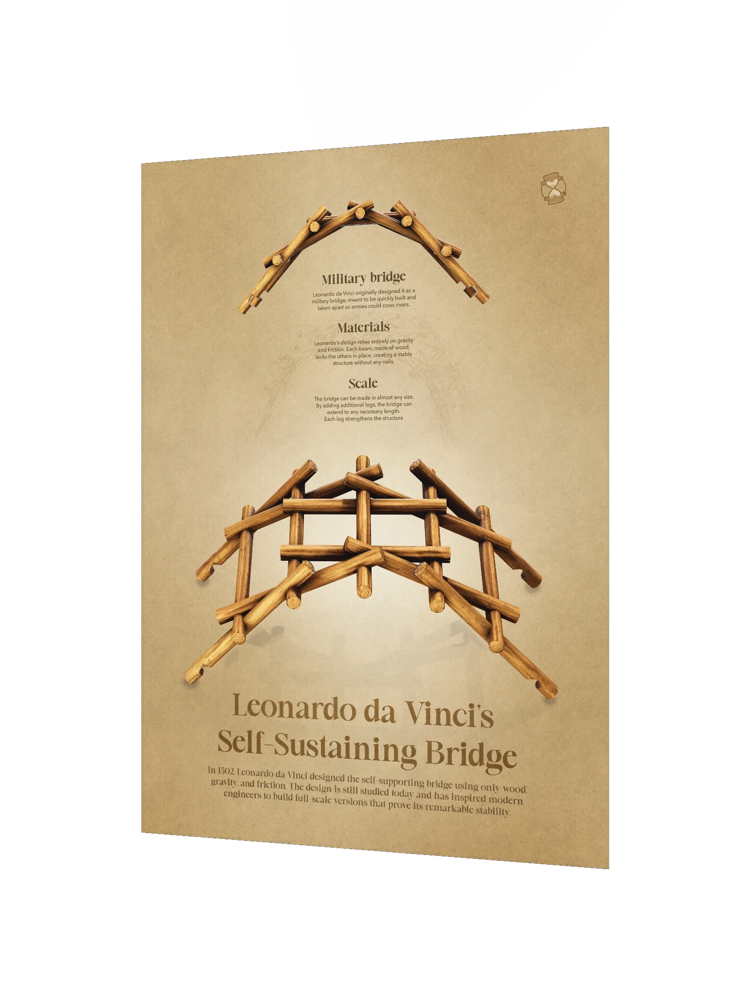 Leonardo da Vinci's Bridge (Unframed poster) product image (4)