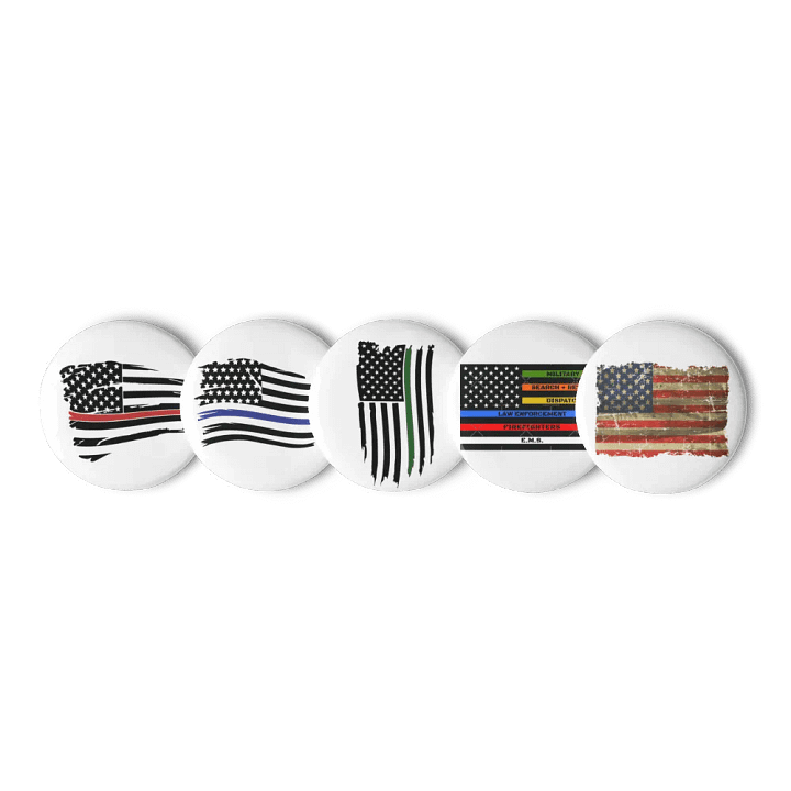 "Patriotic Pride" Pin Button Set (5-Piece) product image (1)