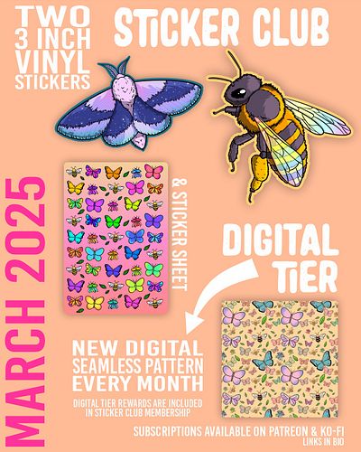 Sticker Club Rewards include:
🦋 3