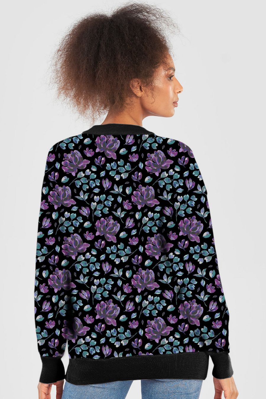 Purple Floral Sweater product image (10)