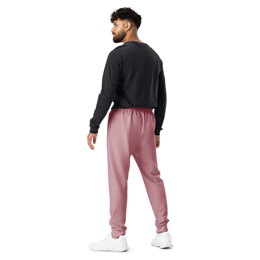 Plain Dusty Pink Soft Summer Recycled Polyester Premium Men's Joggers by Treasure Pie product image (10)