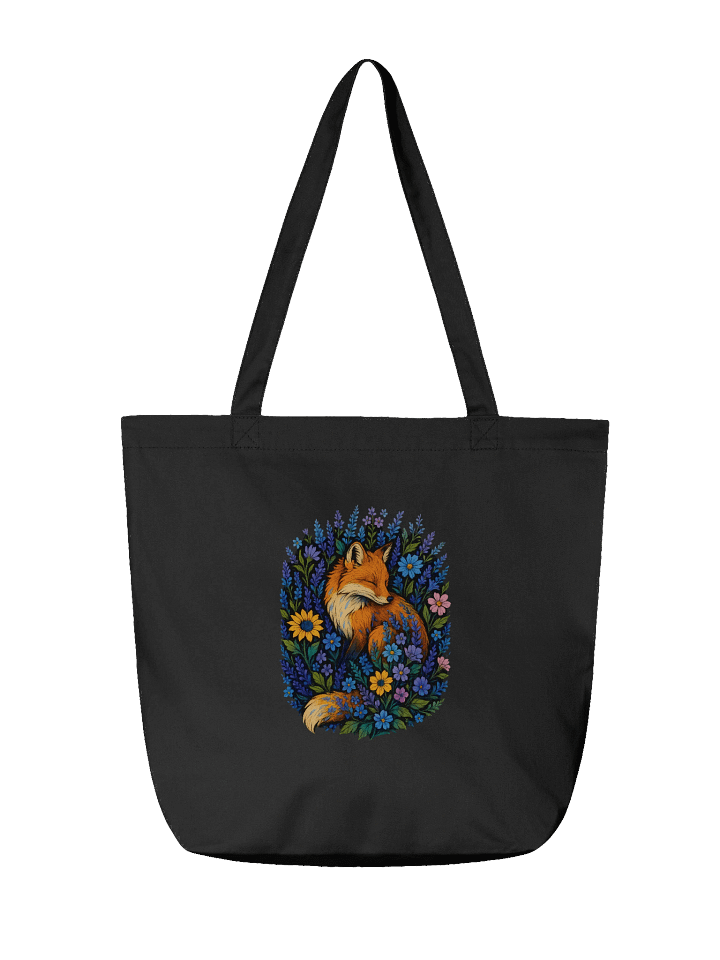 Cottagecore Tote Bag With Fox And Wildflowers product image (3)