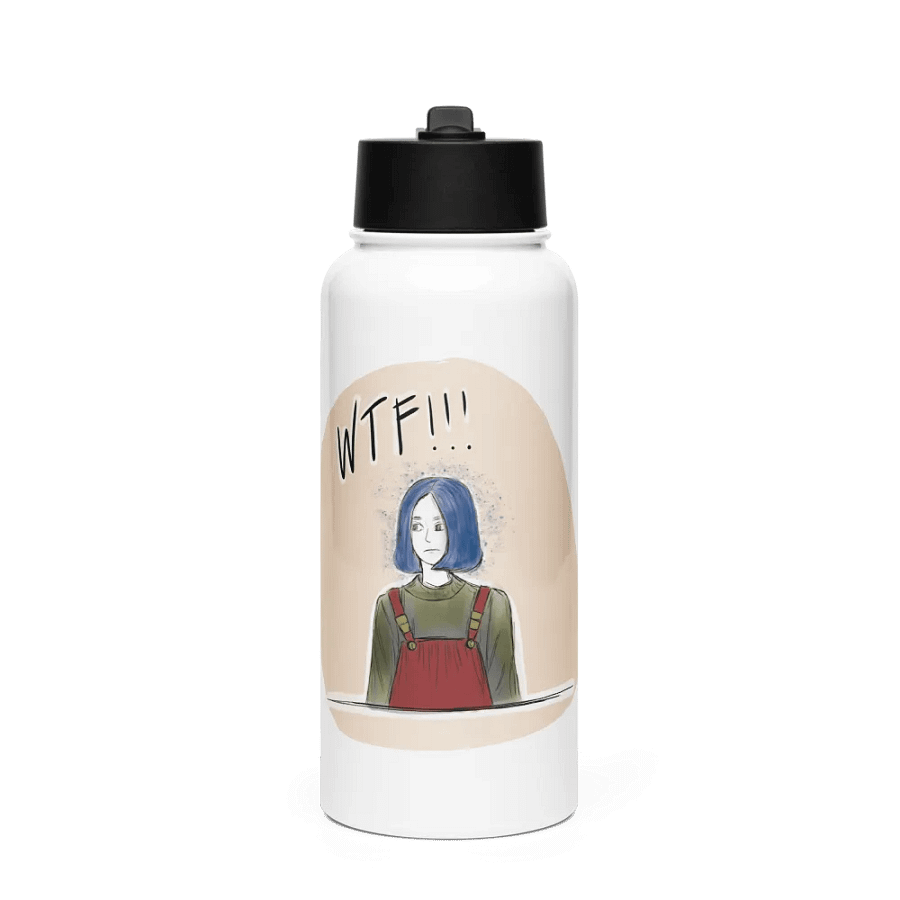 WTF!!! Confusion Stainless Steel Water Bottle product image (1)