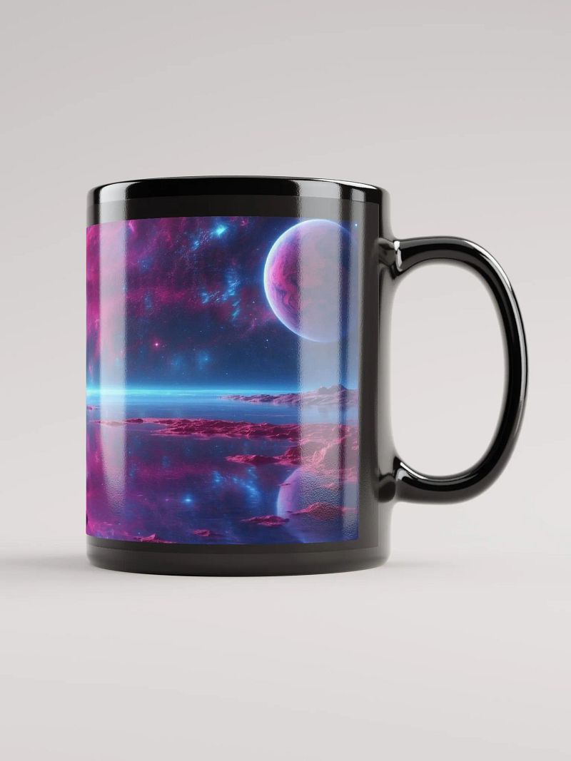 "Pure Cosmic Beauty" Black Glossy Mug