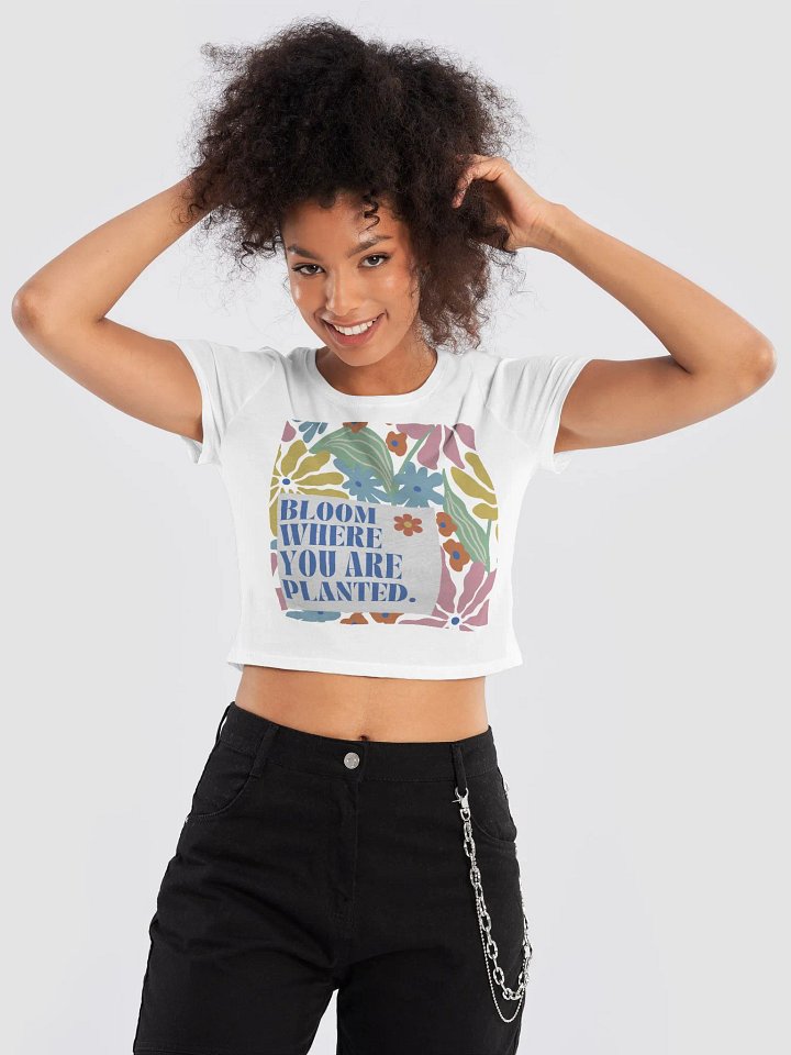 Pixelated Monochrome Crop Tee product image (13)