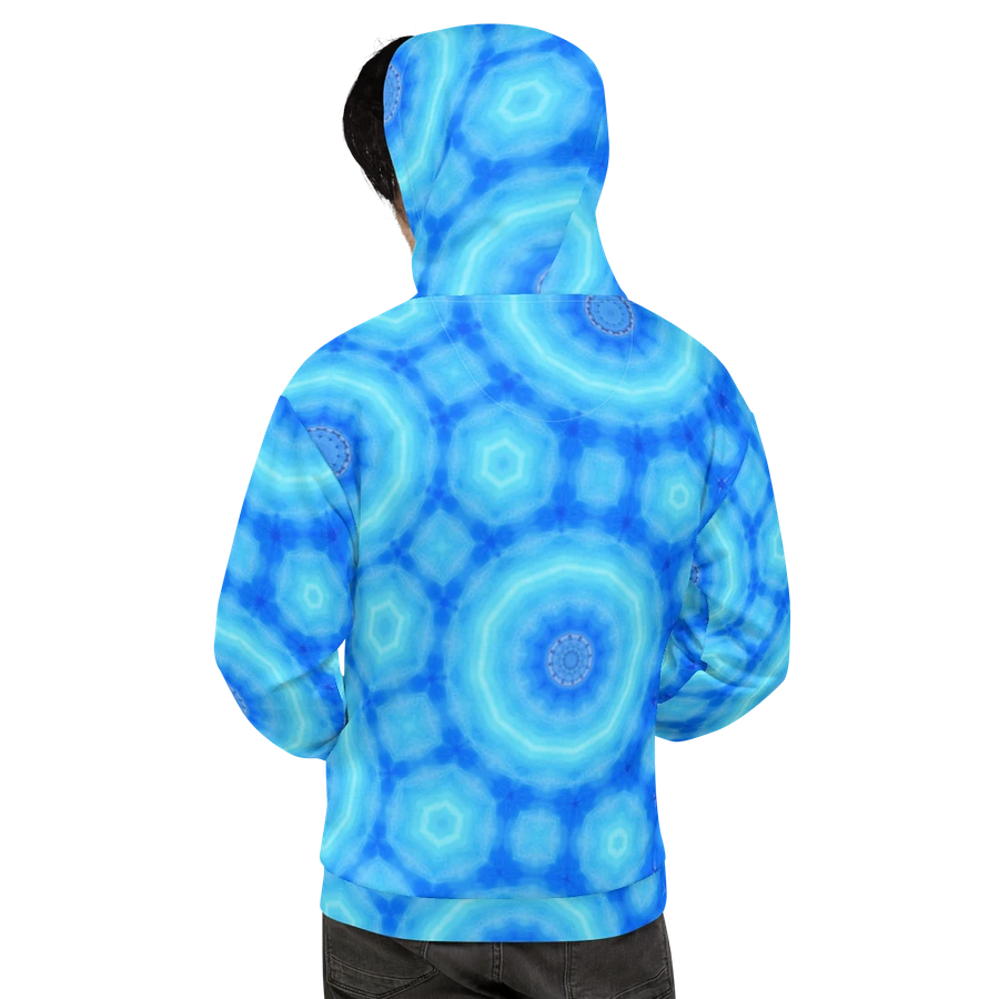 Abstract Circular Pattern in Blues Unisex All Over Print Hoodie product image (11)