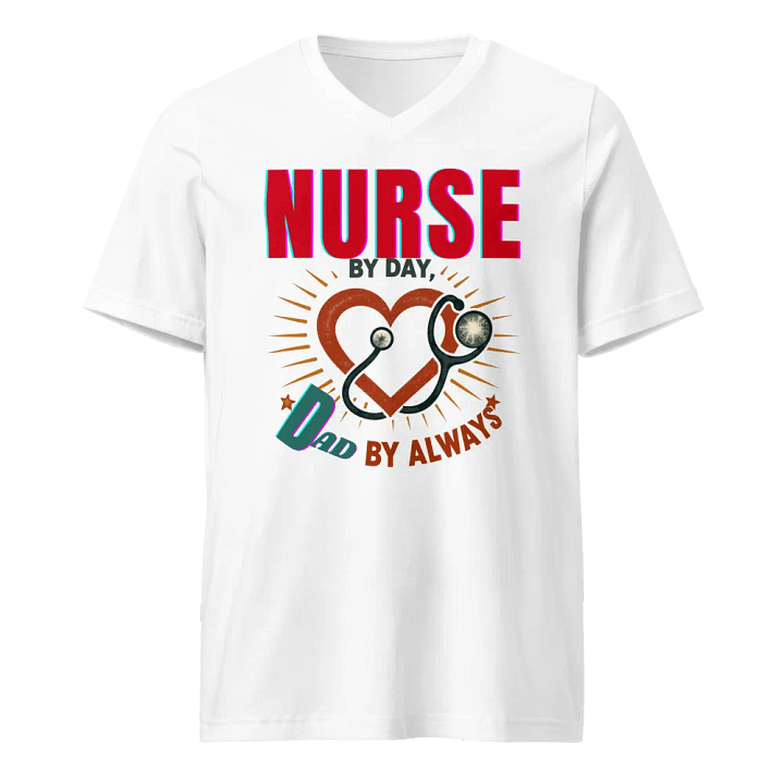 Nurse by Day, Dad by Always V-Neck Tee product image (5)