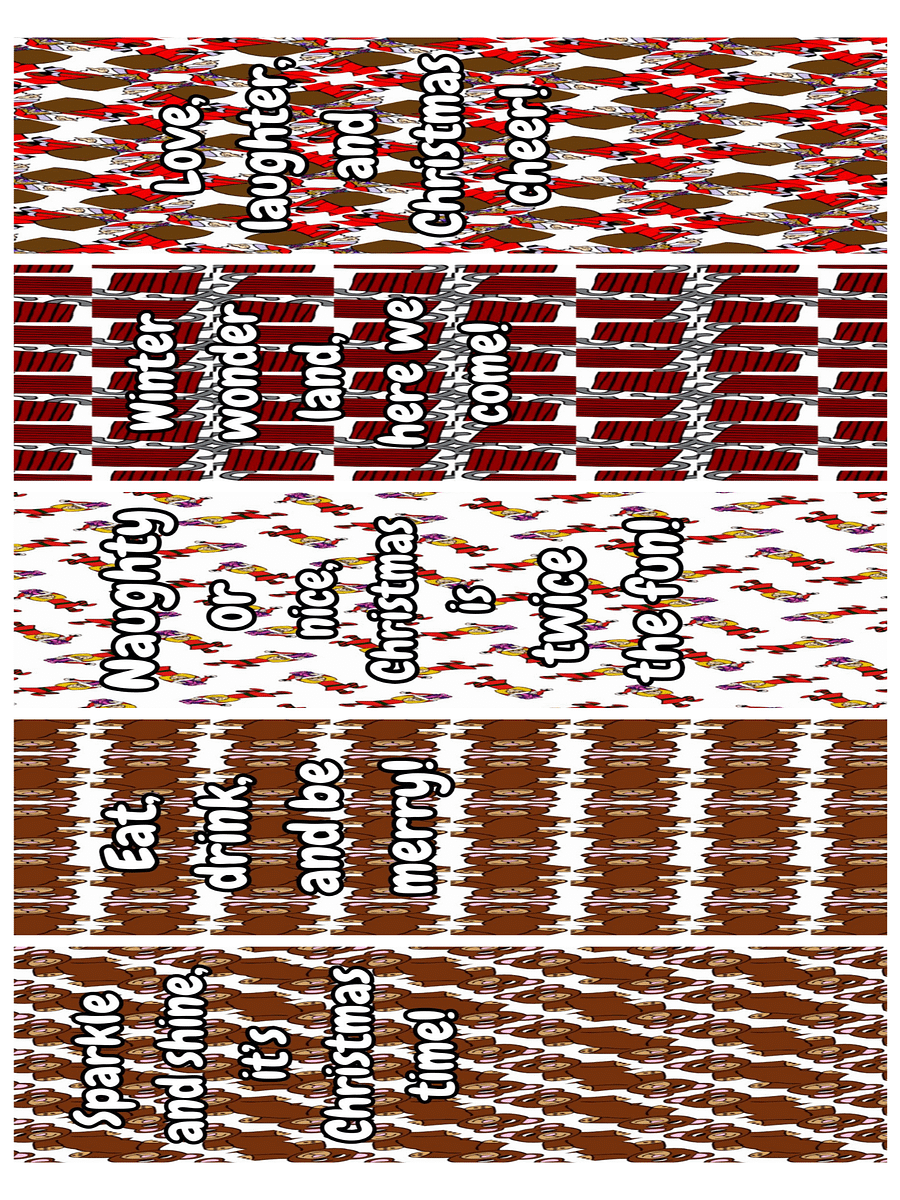 Christmas Colored Bookmark Sheets-2x6 and 2x8 product image (6)