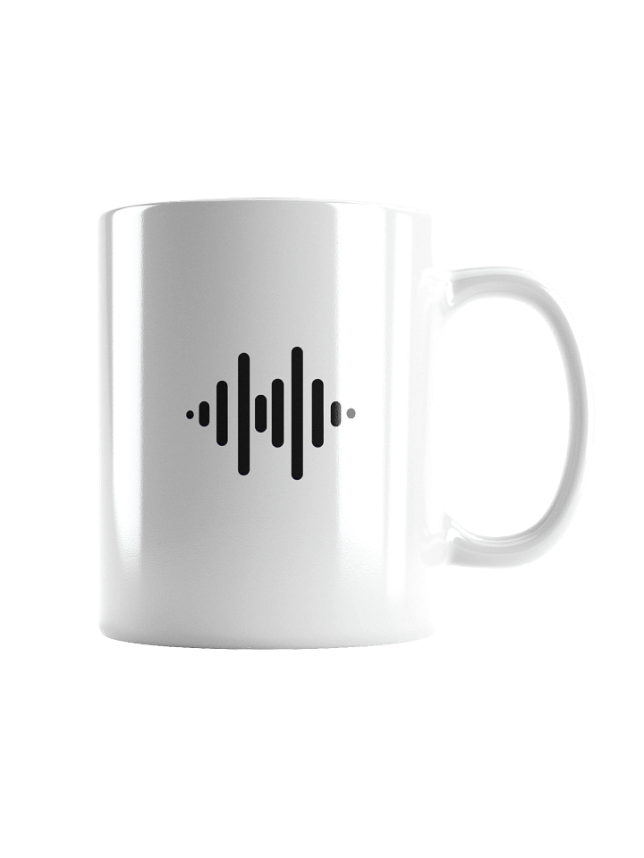 ASMR with MAPA White Mug – Black Soundwave Logo & Text (11oz, 15oz, 20oz) product image (5)