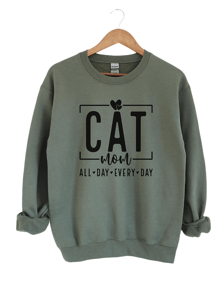 Cat Mom Sweatshirt – All Day Every Day product image (1)