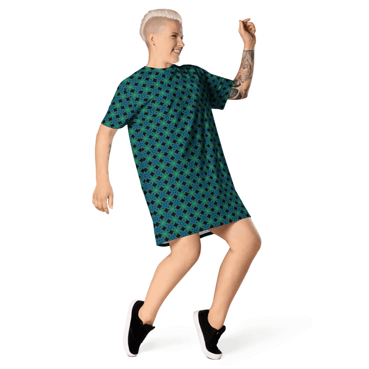 Abstract Lattice T Shirt Dress product image (2)
