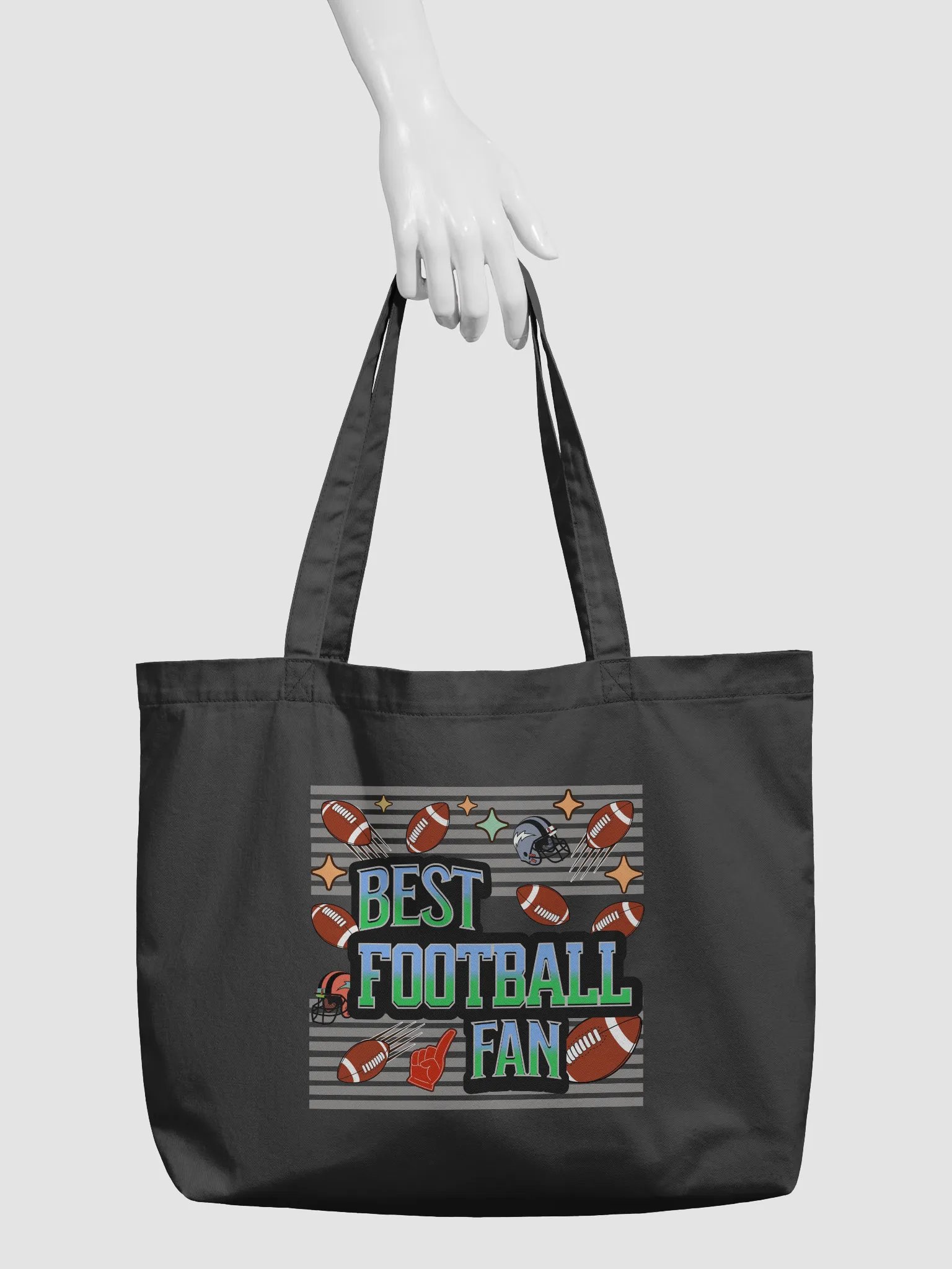 Best Football Fan Gridiron Glory Organic Tote Bag product image (3)