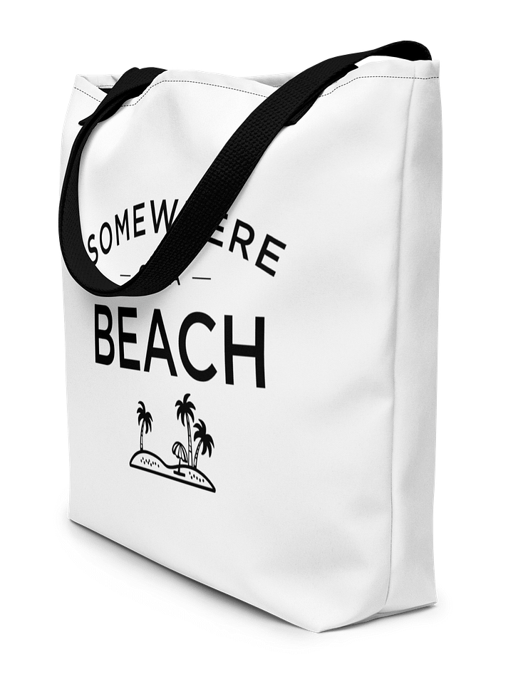Somewhere on a Beach Large Tote Bag w/ Pocket product image (2)