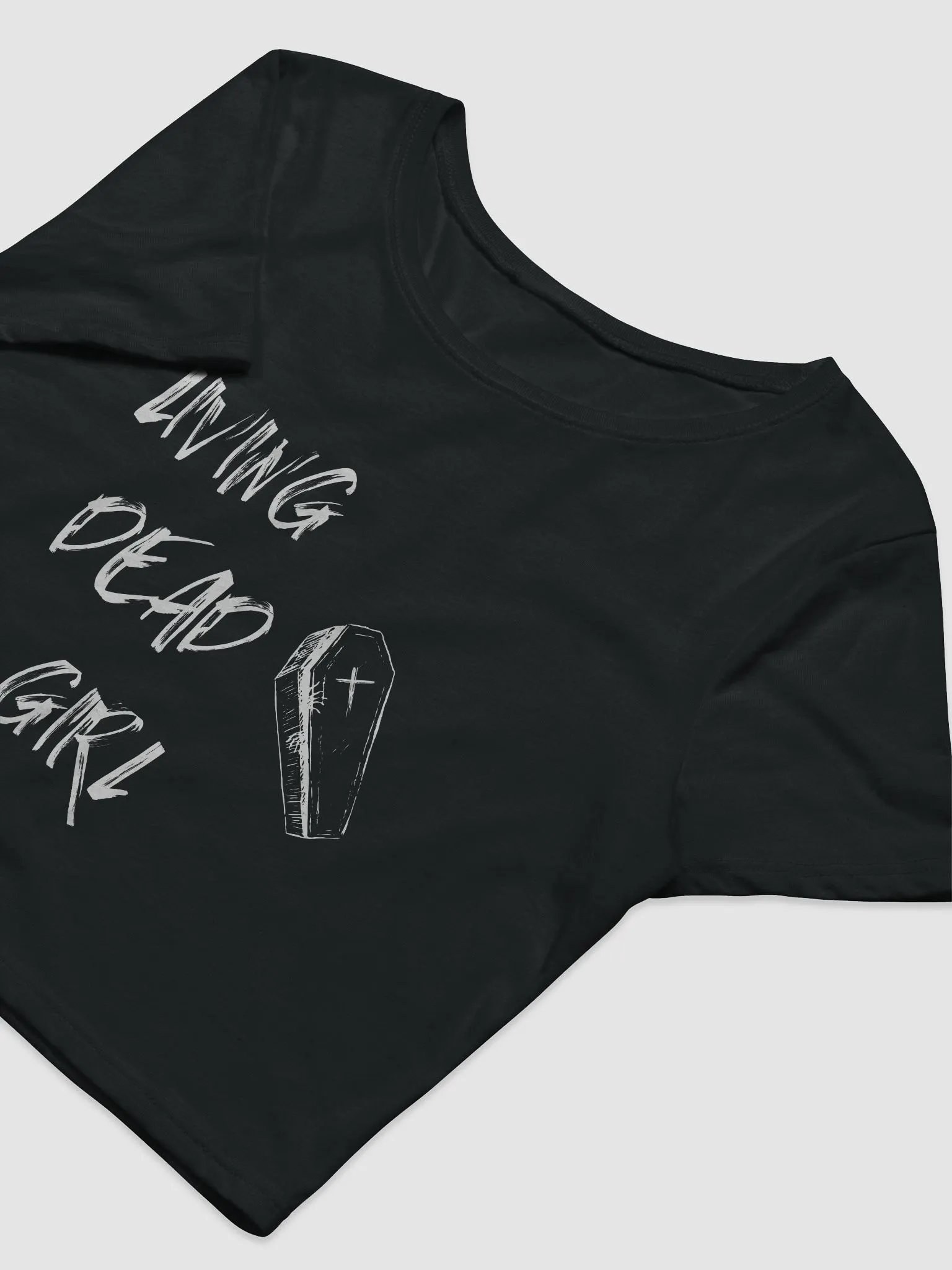 womans LDG cropped black tee product image (5)