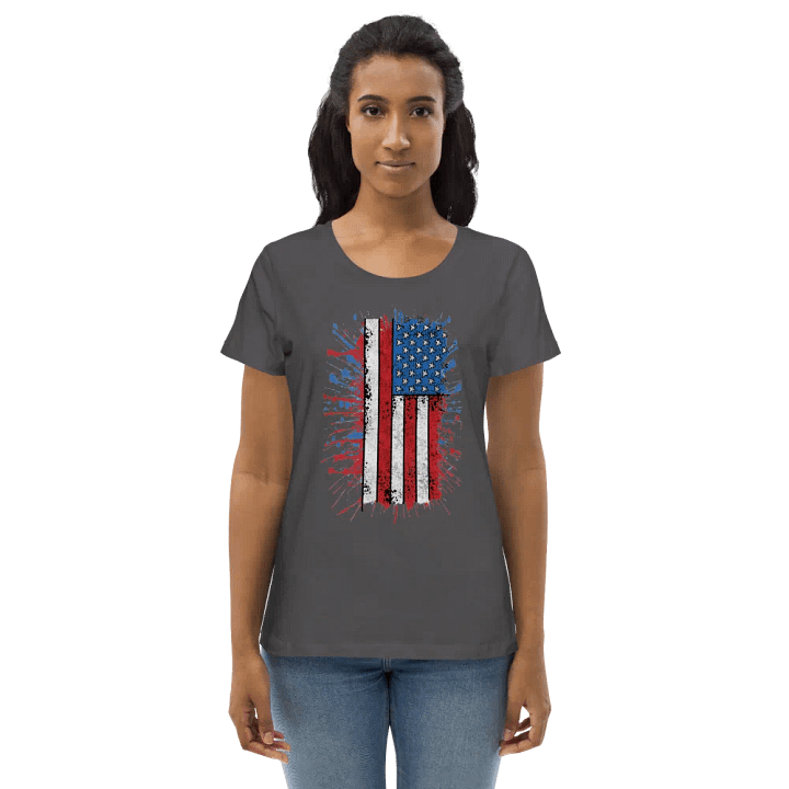 Womens Stars & Stripes Splatter Tee product image (1)