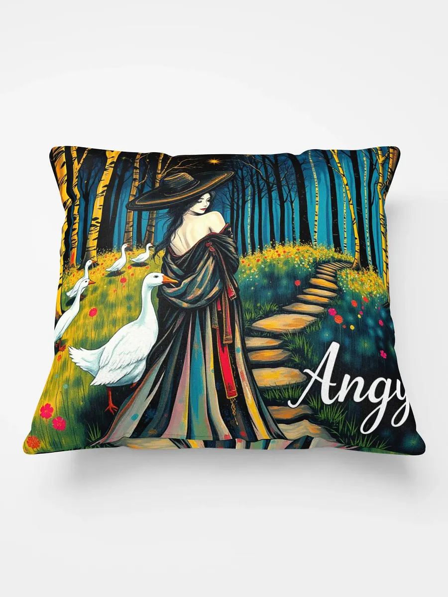 goose lady vintage, Cozy Dreams All-Over Pillow product image (1)