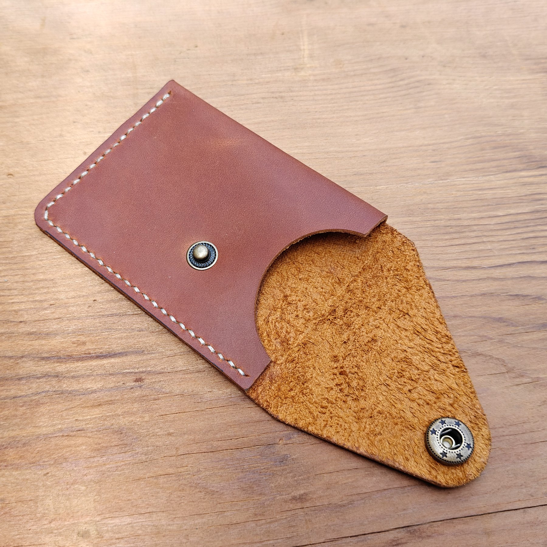 MEEBOY Handmade Slim Leather Business Card Holder, Minimalist Credit Card Wallet for Men and Women product image (4)