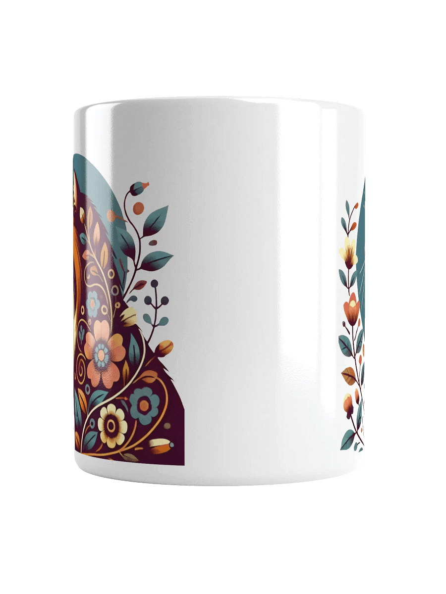 Long Haired Calico Cat and Floral Design Mug product image (13)
