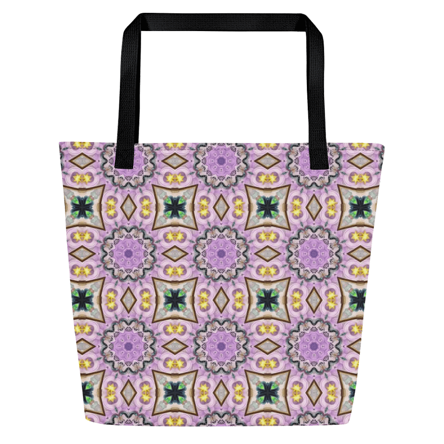 Kaleidoscopic Floral Symphony Tote Bag product image (2)