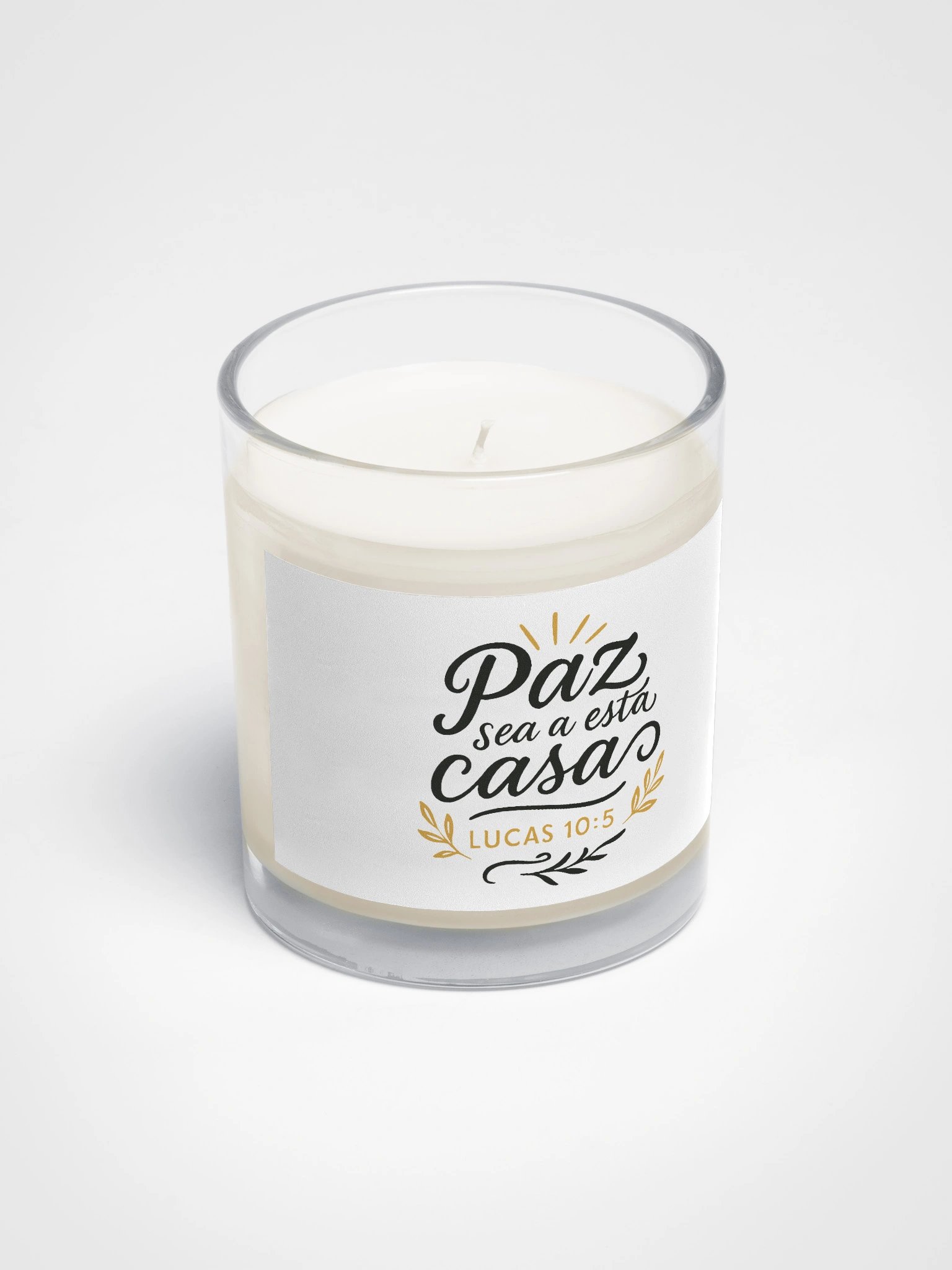 Christian Candle (Spanish) – Luke 10:5 product image (2)