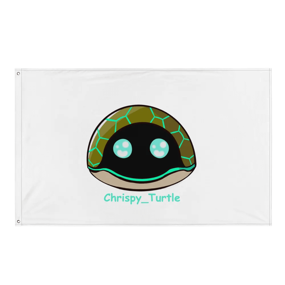 Blinking Turtle flag white product image (1)