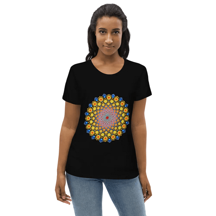 Orange Sunflower Mandala Eco T-Shirt product image (2)