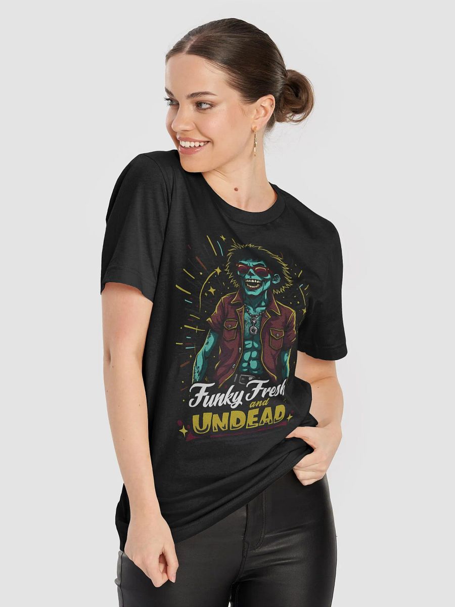 Funky Fresh and Undead T-Shirt | Retro Disco Zombie Design | Cool Graphic Tee product image (8)