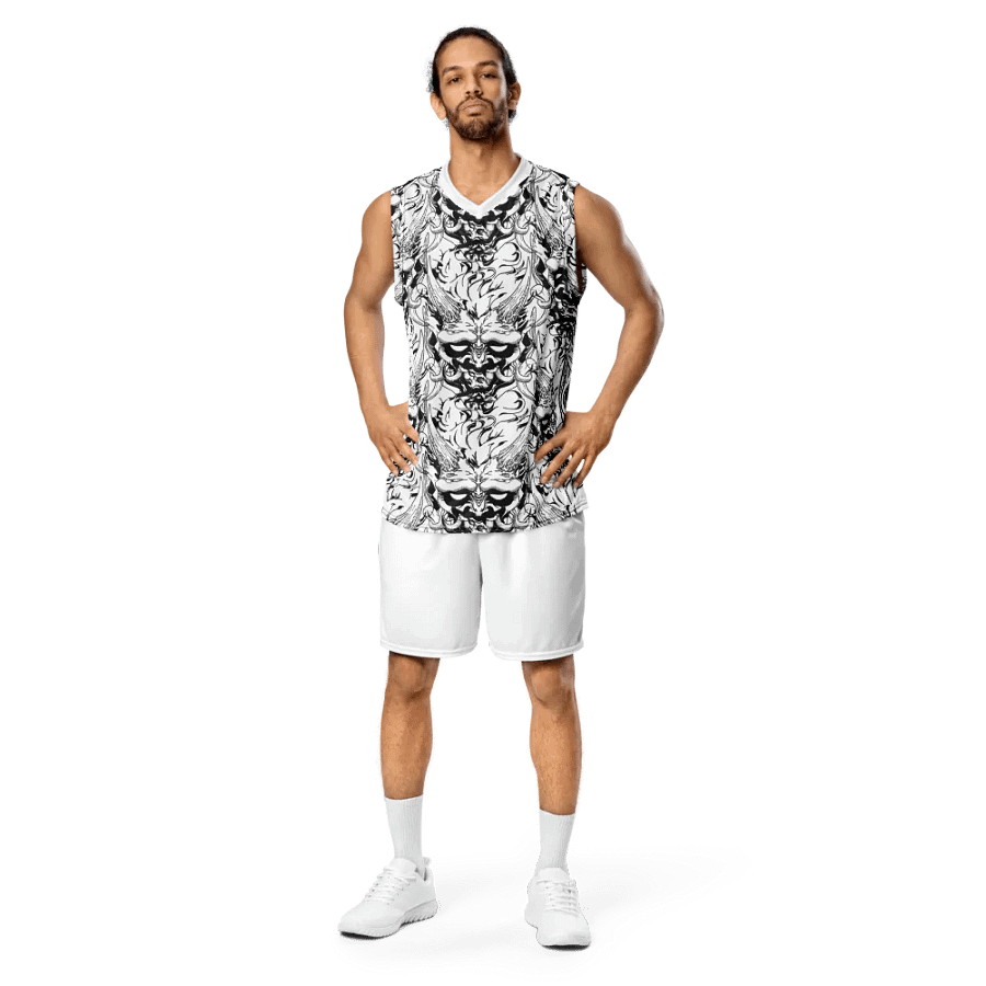 [ ONIFACE ] WHITE /BLACK Basketball Jersey // SYN product image (7)