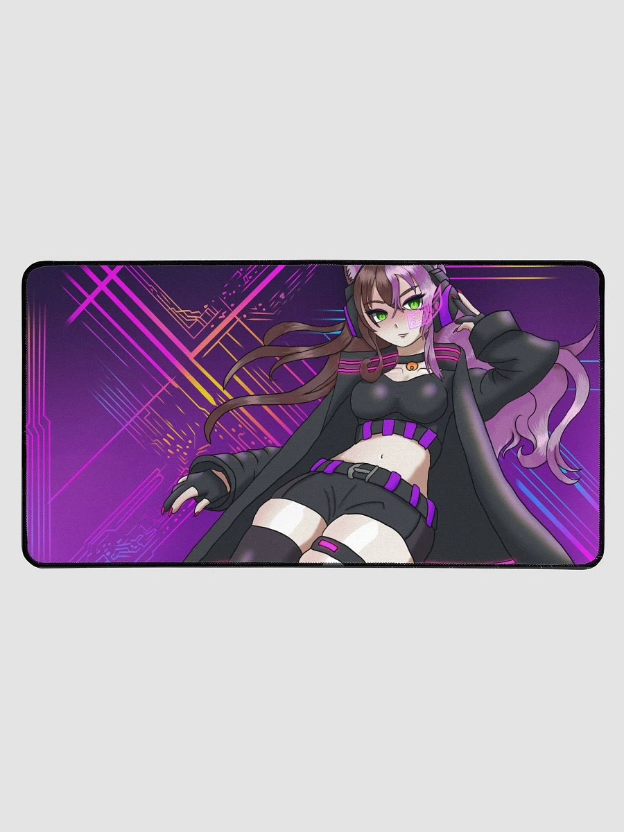 Violet Neko Cyberpunk Play Mat product image (1)