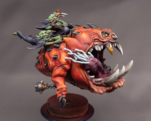 99% done with painting the first of my two Mangler Squigs #WarhammerAgeOfSignmar #AoS #GloomspiteGitz #ManglerSquig #Warhamme...