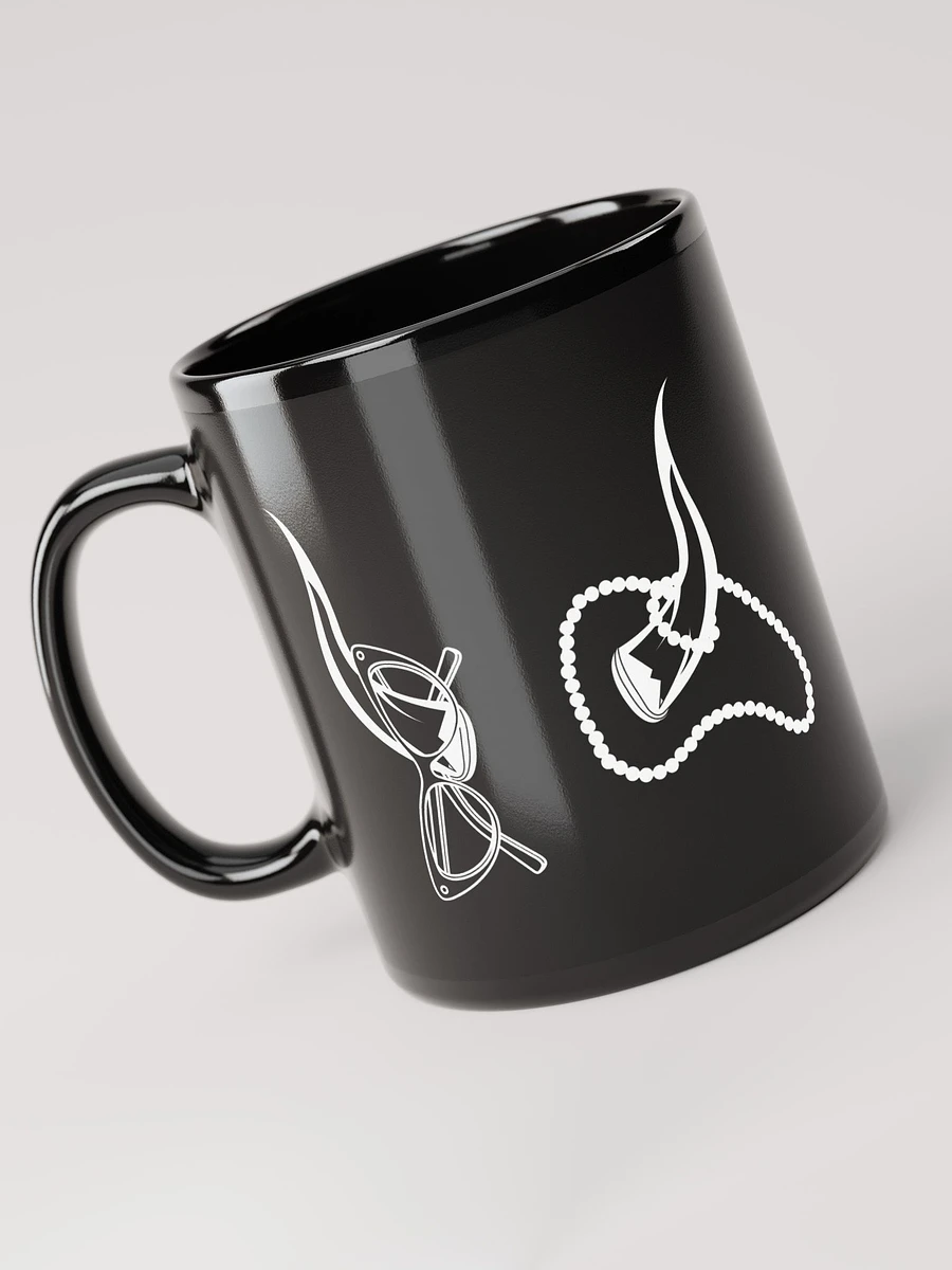 Horns, Glasses & Pearls Black Mug product image (6)