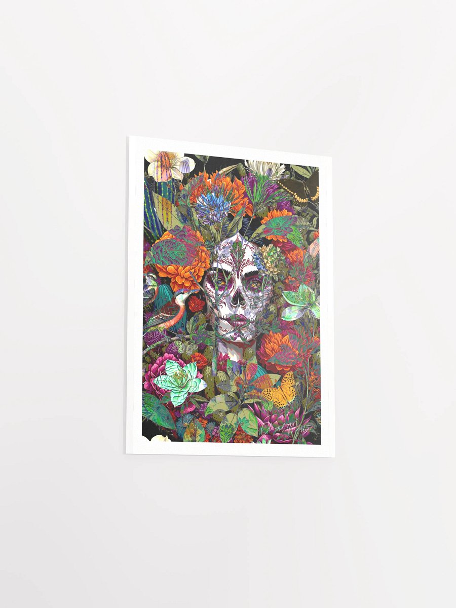 "Flor de Calavera" - A Captivating Mixed Media Collage Print by Edward Martin product image (4)