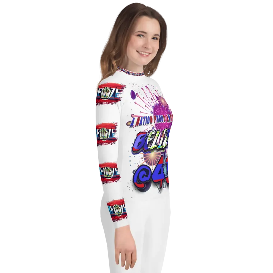 Belize Independence Day Youth Rash Guard product image (4)