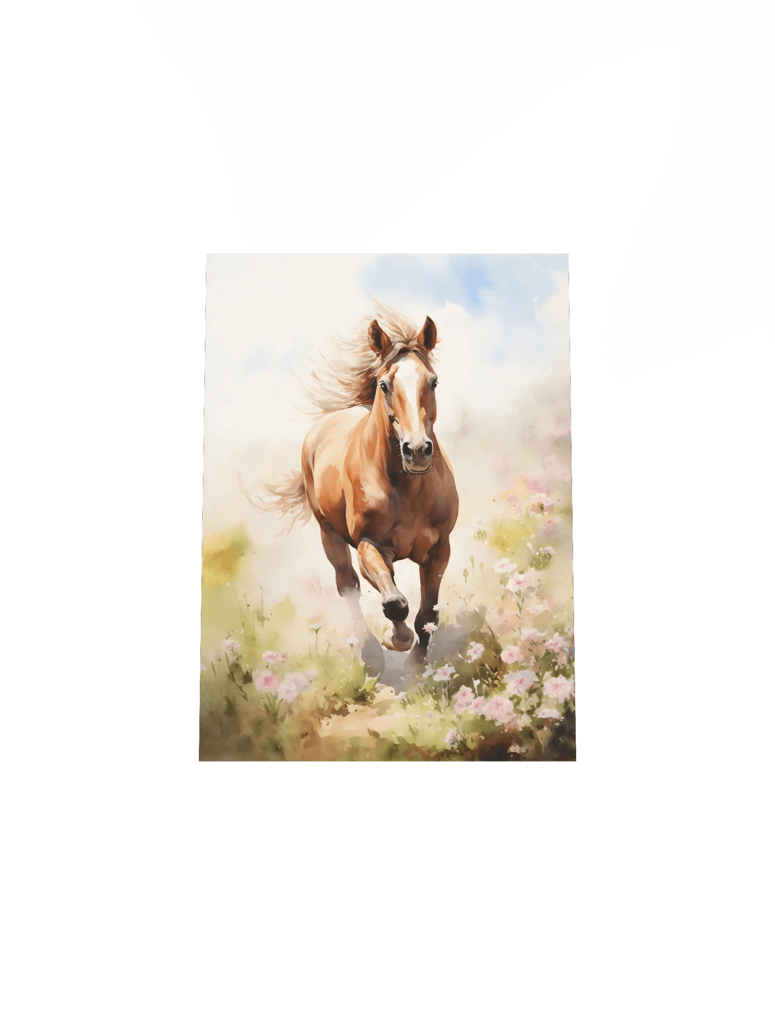 Watercolor Horse Galloping in the Fields product image (5)