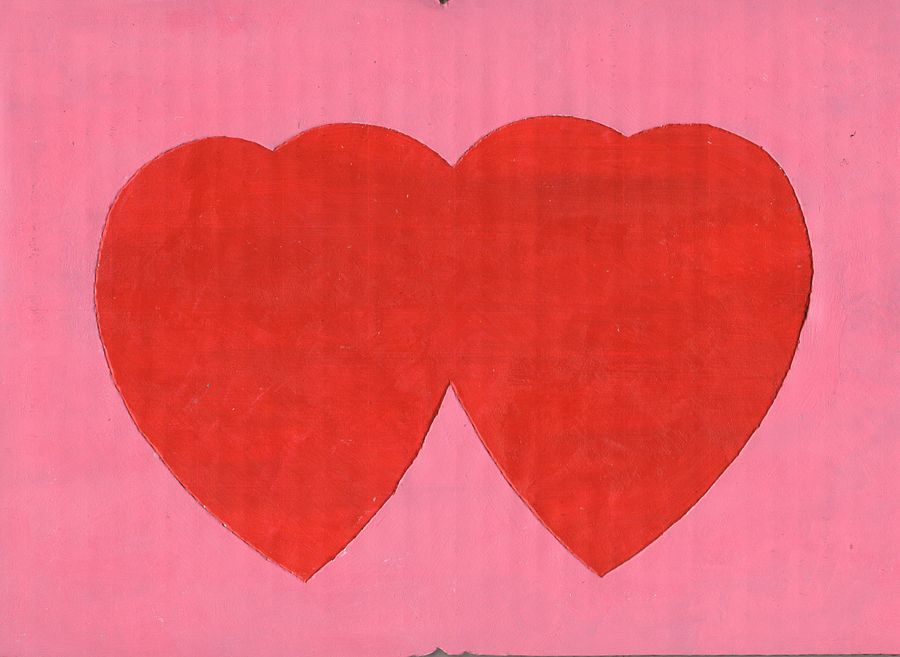 Cardboard Hearts Valentine Card product image (1)