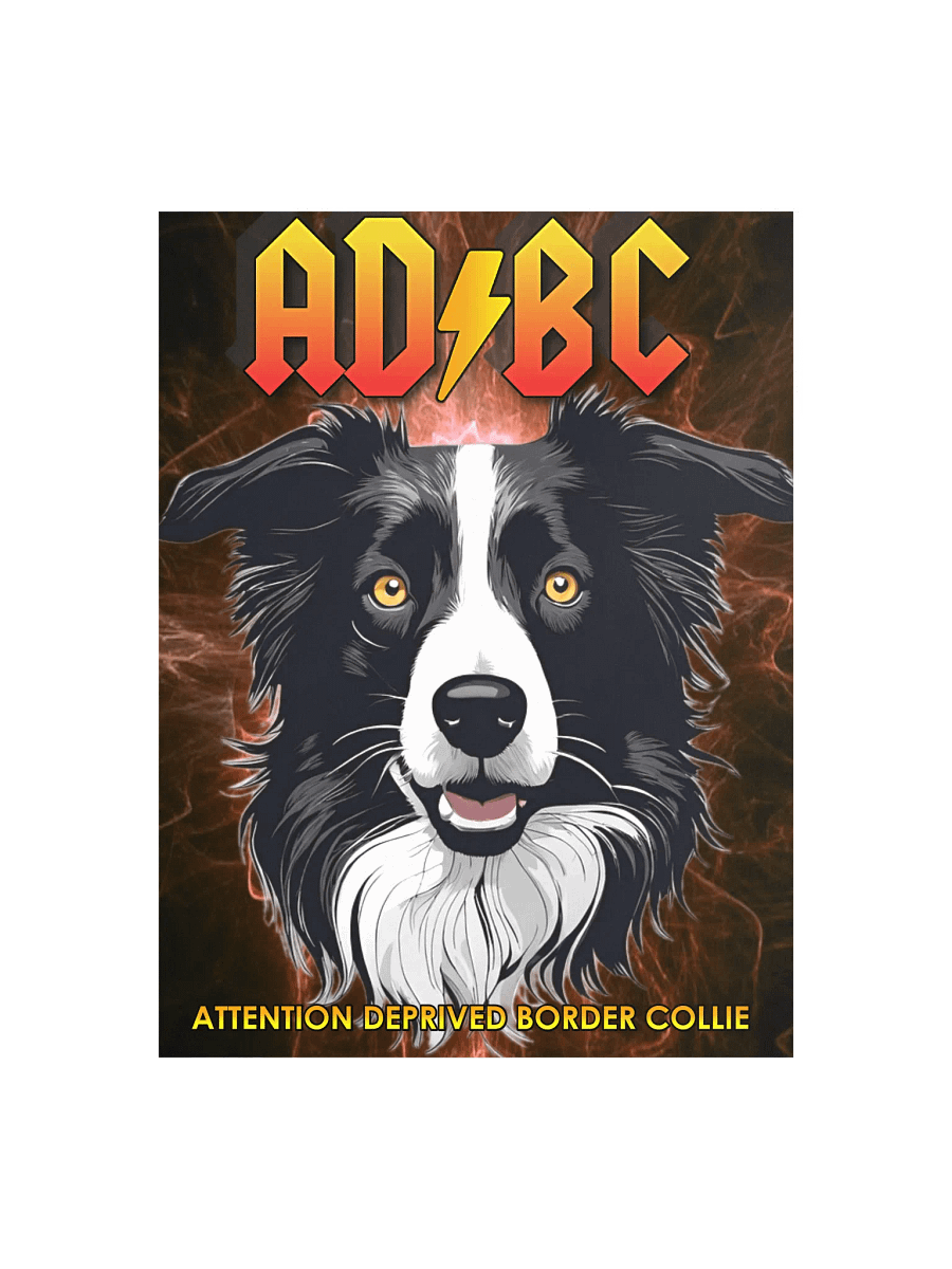 AD/BC Attention Deprived Border Collie Rock 'n' Roll Poster product image (1)