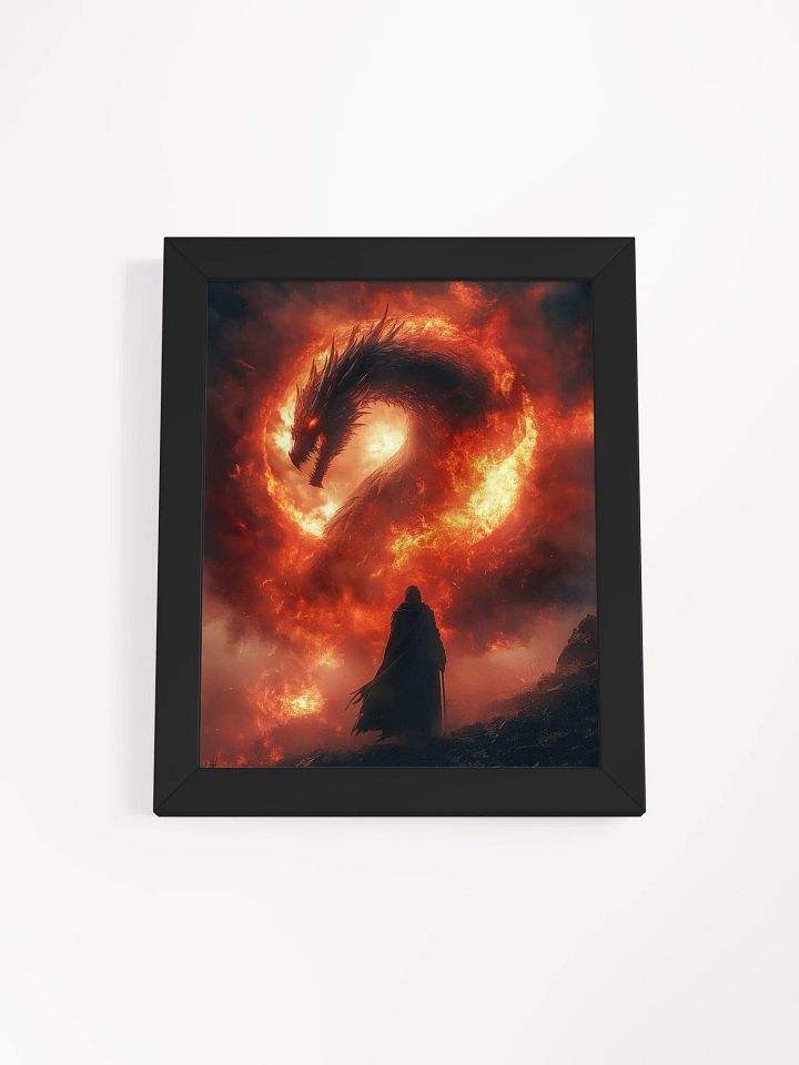 Fire dragon wanderer - Framed High Quality Matte Poster product image (6)