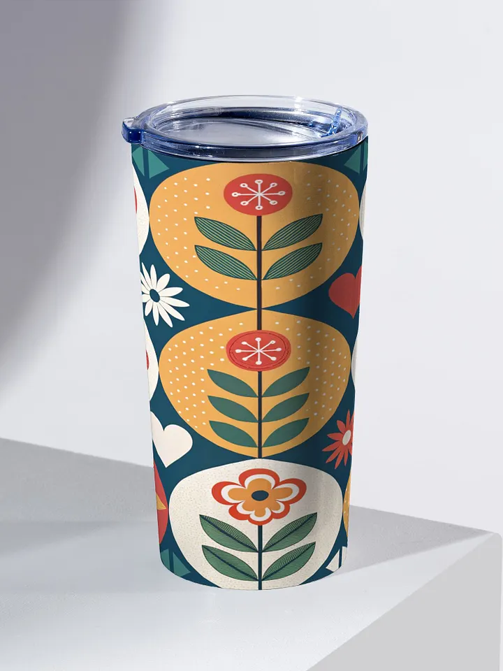 Whimsical Hearts and Flowers Stainless Steel Tumbler product image (2)