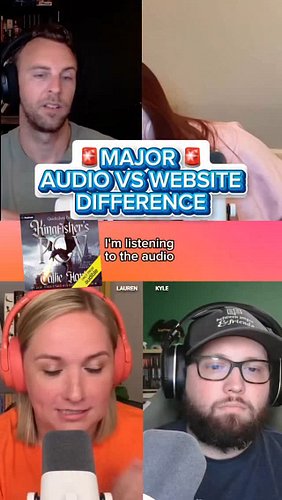 We caught a small difference with possibly BIG implications between the written version on @calliehartauthor ‘s website and t...