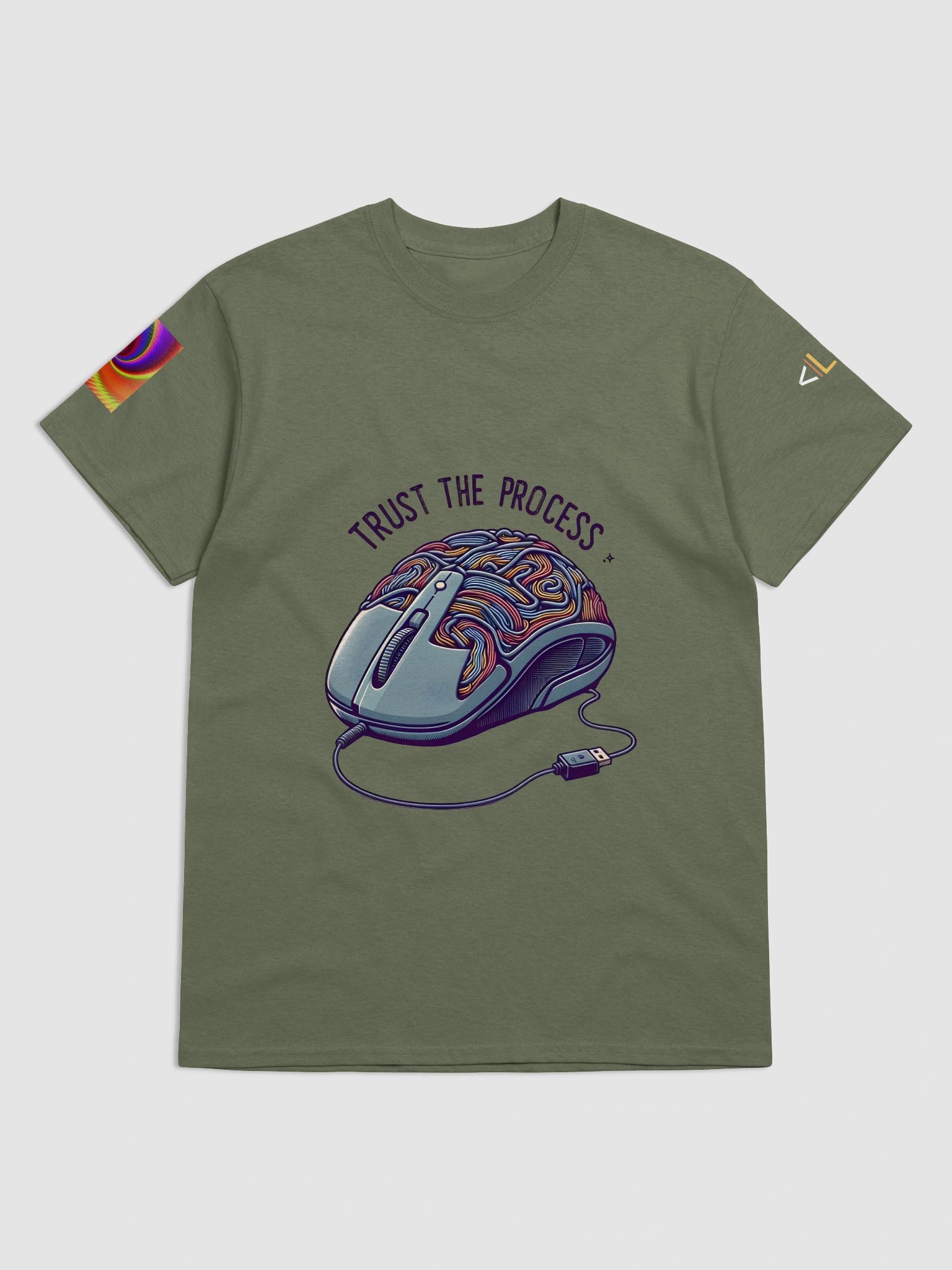 Trust the Process – Pixel Tech Wired Mouse T-Shirt product image (2)