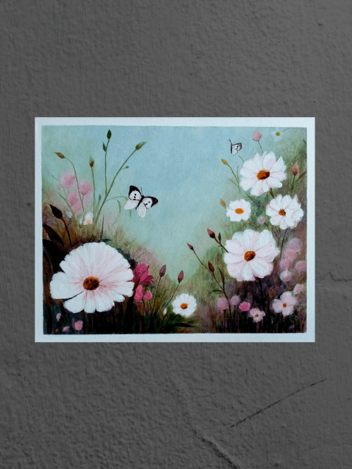 My Secret Garden View Sneak Peek | Original Acrylic Painting product image (1)