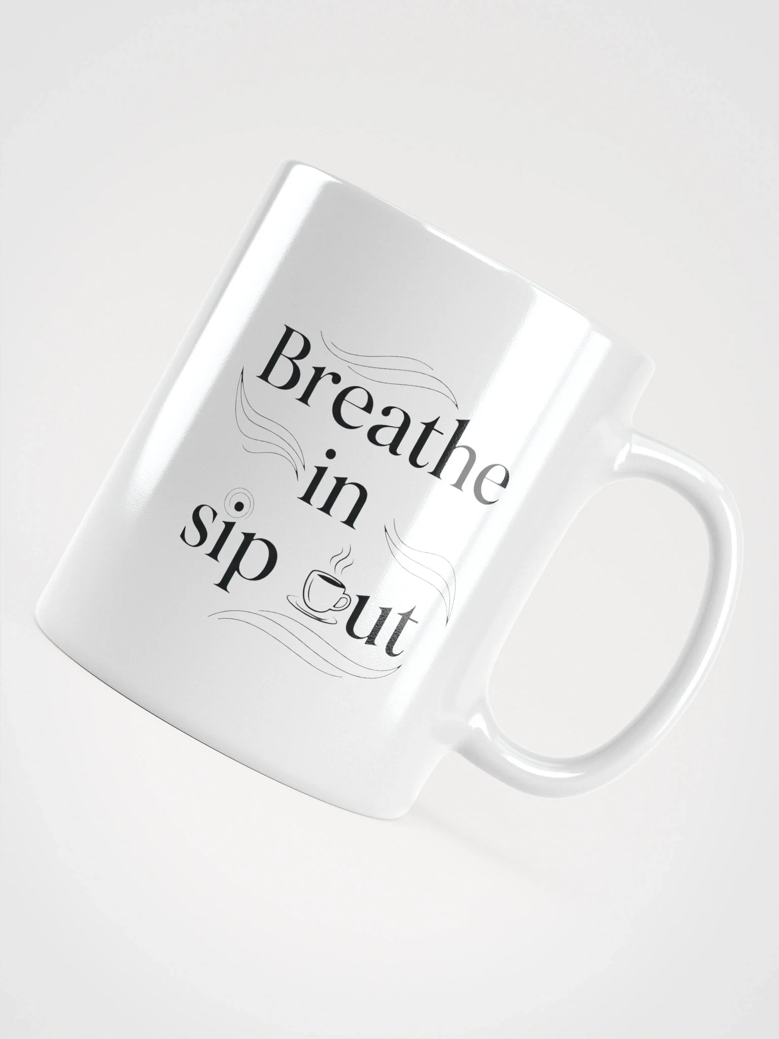 Breathe In Sip Out Mug – Inspirational Coffee Cup for Mindfulness & Relaxation, Perfect Gift for Stress Relief Lovers product image (5)
